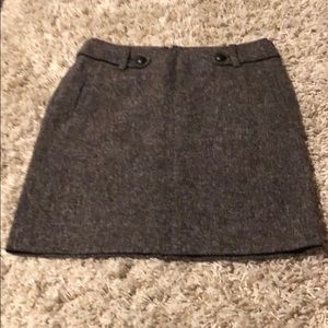 Brown skirt with two buttons on the front